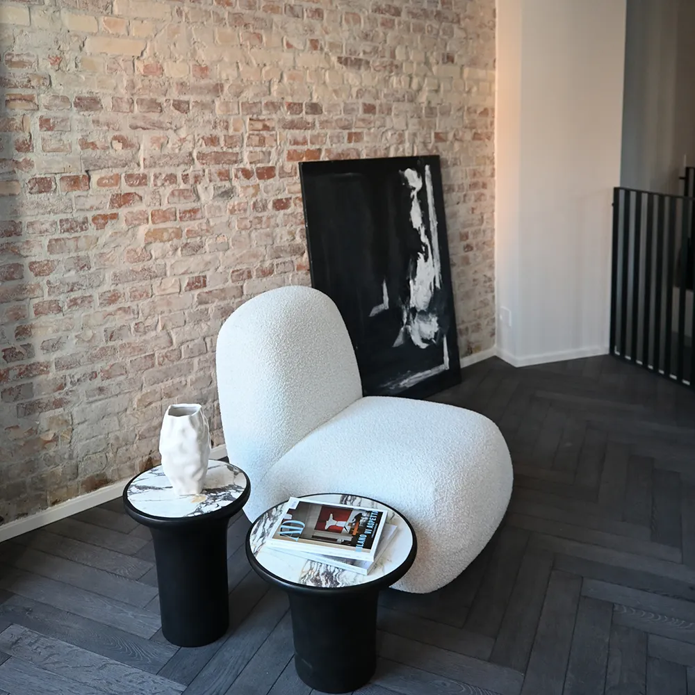 Trumpet sofabord højt - Calacatta