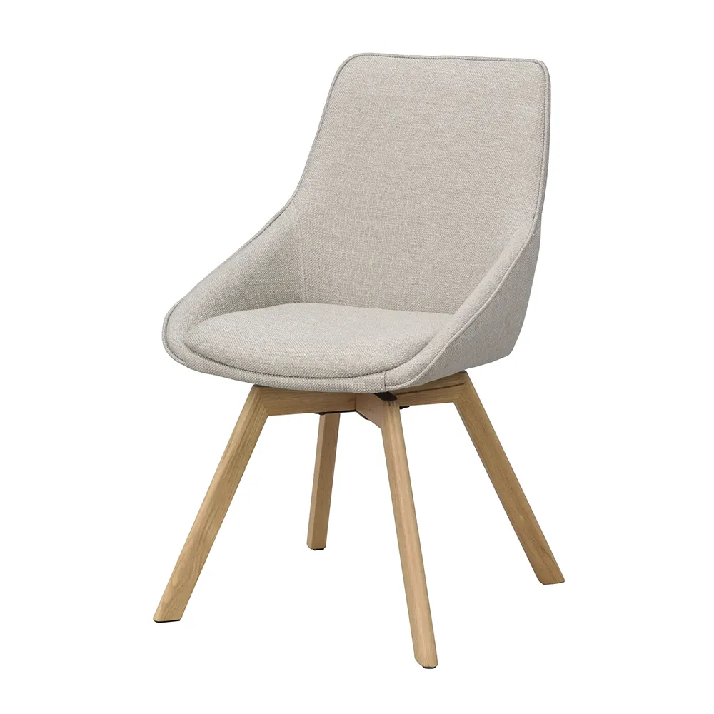 Rowico Home, Alison stol beige stof/egeben