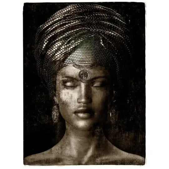 Artwood, Vægdekoration Glamour Girl Sepia 100x150 cm Artwood