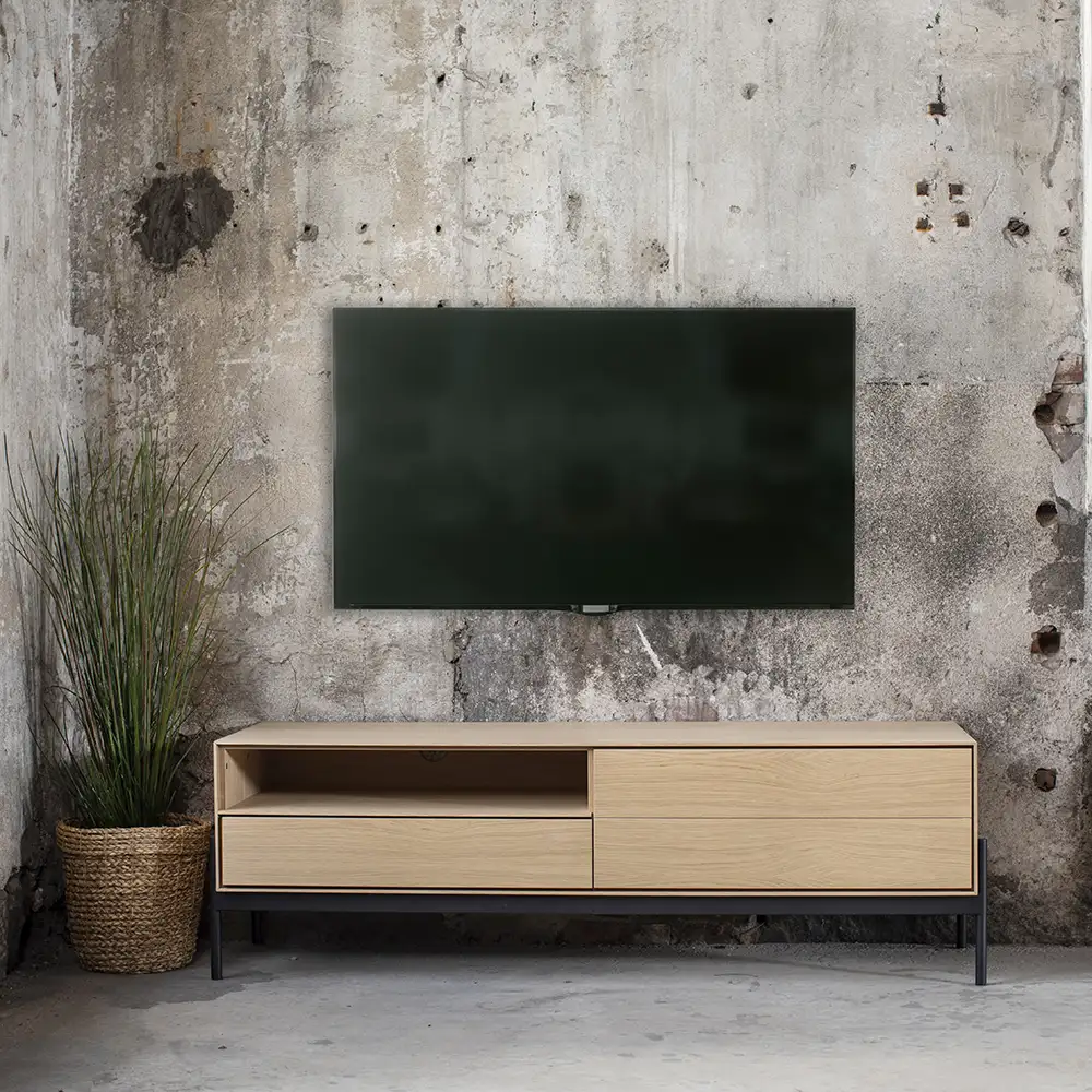 Ale TV-bord 144 cm i hvidolieret eg