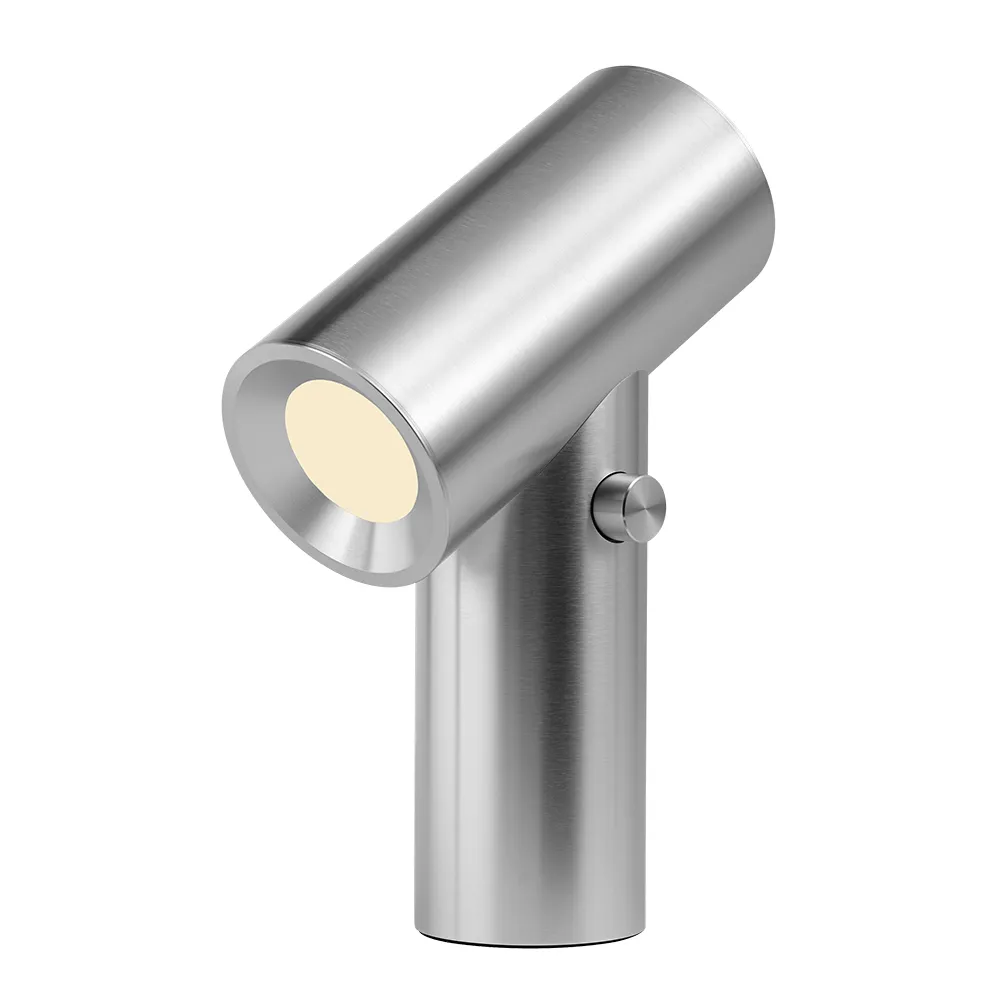 Beam LED-batteridrevet bordlampe, grå aluminium, dæmpbar, IP56 - Muuto - Stue - Moderne - Med én lyskilde