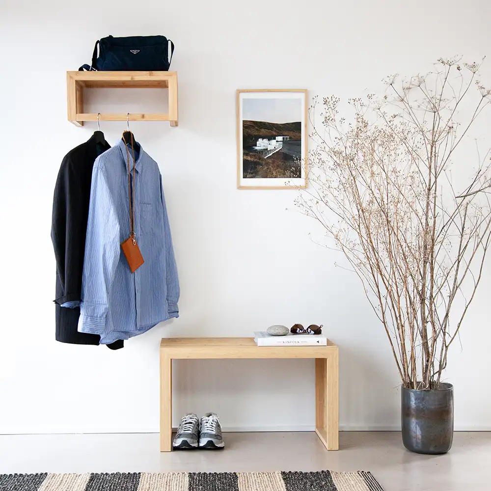 Rib Hattehylde 45 cm Bambus