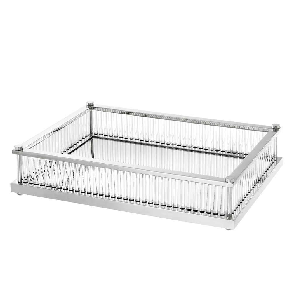 Cora Bakke Rektangulær Nickel Finish