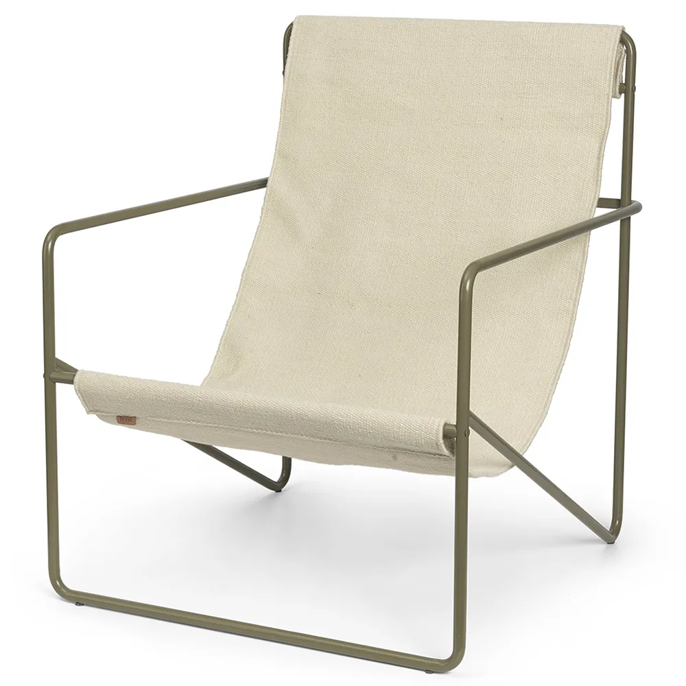 Ferm Living, Desert Lounge Lænestol Olive/Cloud