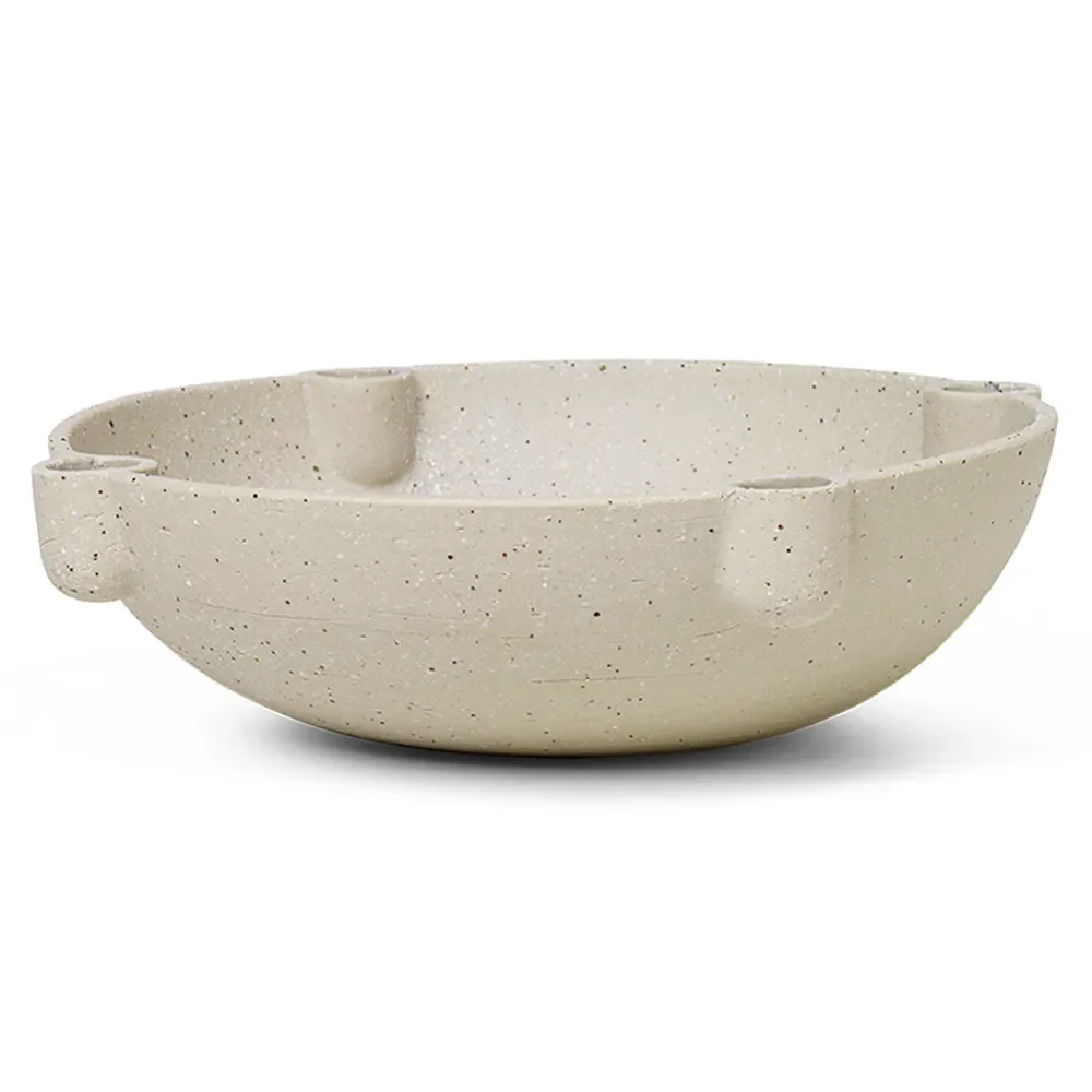 Bowl Candle Holder Ceramic, Large fra Ferm Living - Jacobsen Plus