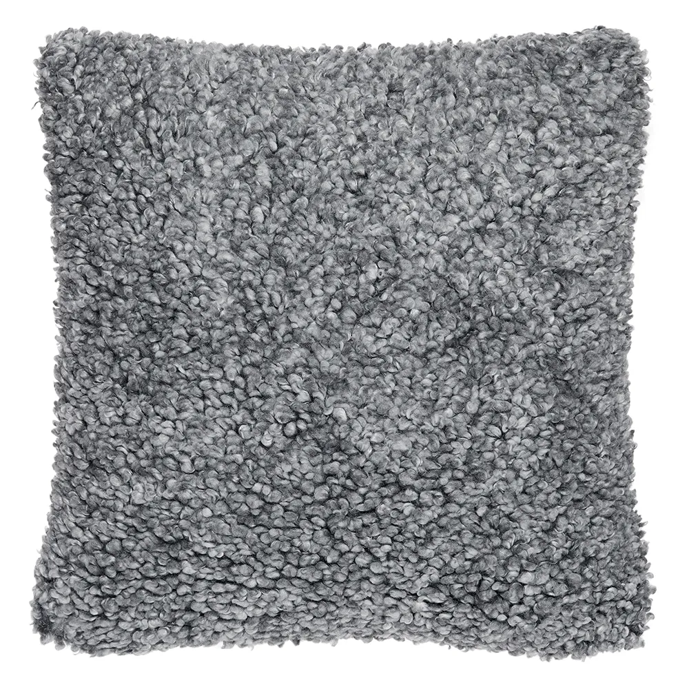 Skinnwille Wooly pyntepude 45×45 cm Grey