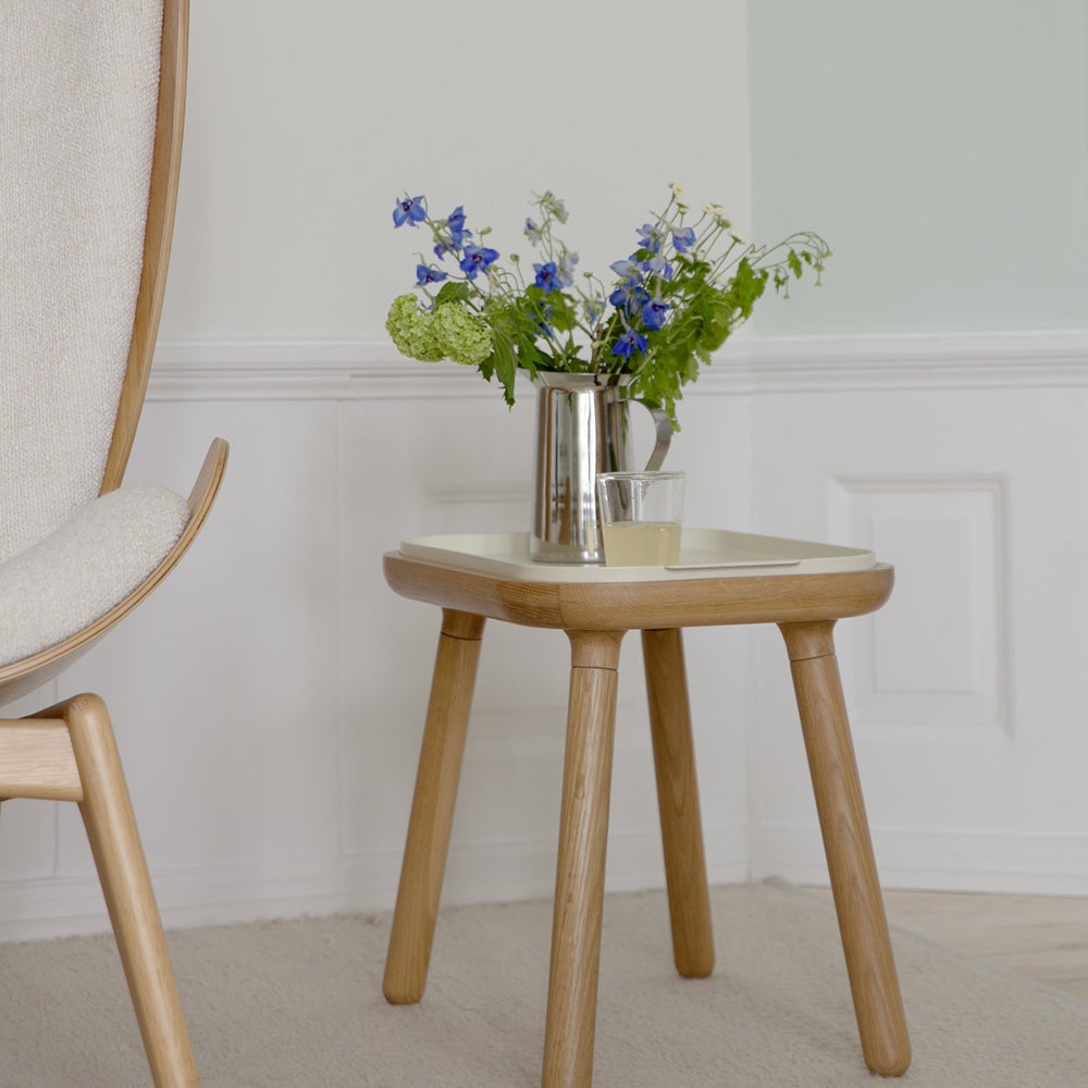 Paff Side Table Sidebord Høj Eg/Pearl White