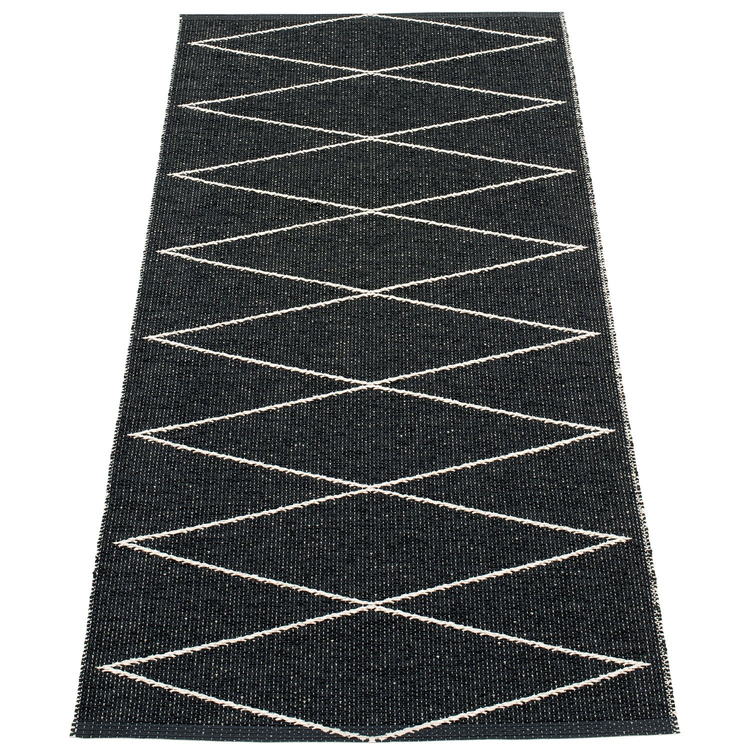 Pappelina, Max tæppe 70x160 cm black / vanilla