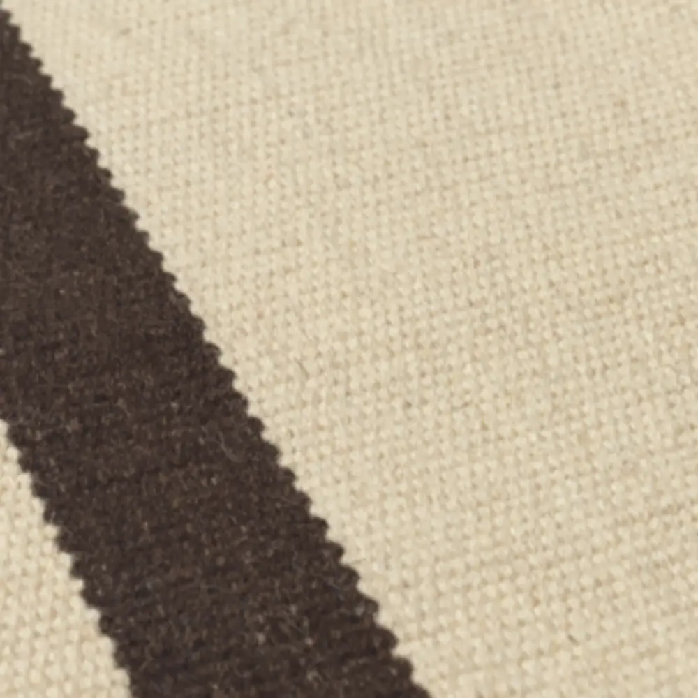 Calm Kelim Tæppe  140x200 cm - Off-white/Coffee