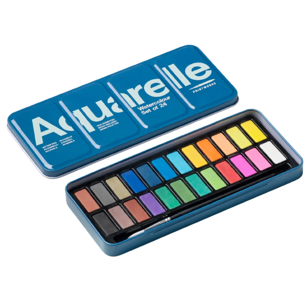 Watercolor - Aquarelle, set of 24