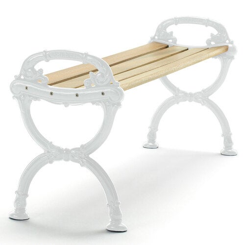 Byarum bænk / ender: hvidt træ: imprægneret fyrretræ