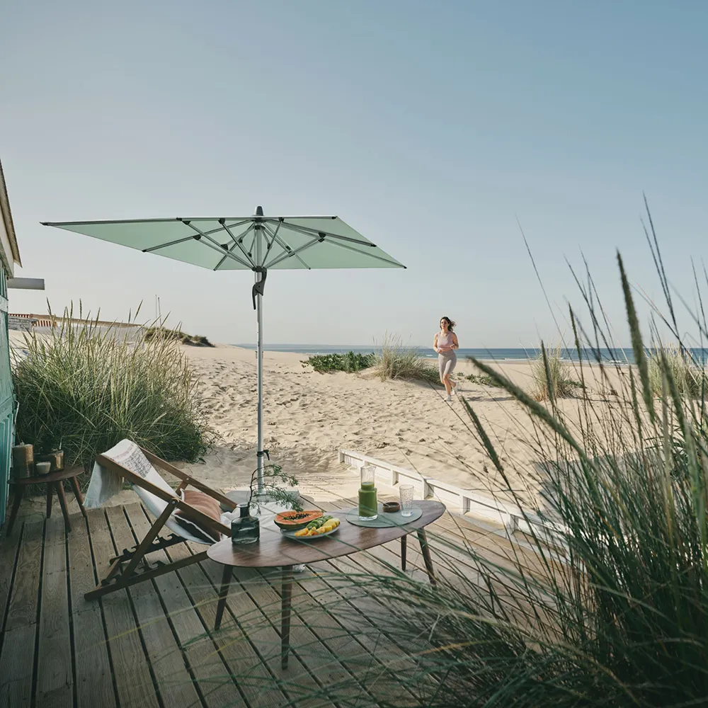 Fortino Riviera 240x240 cm parasol alu Cat.2 158 Off white