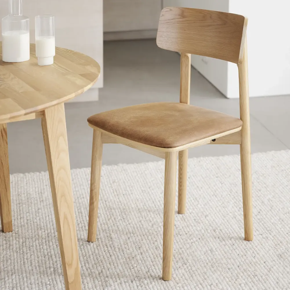 Wolcott spisebordsstol eg/brun