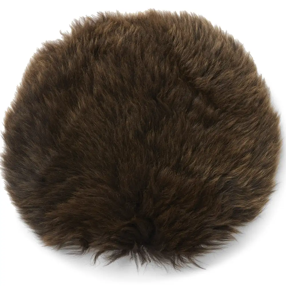 Skinnwille, Gently Siddepude i fårskind ø34 cm Natural Brown
