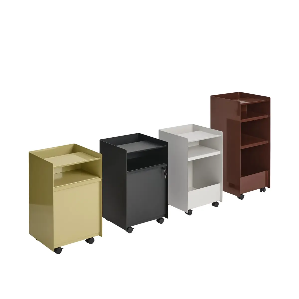 Folded Trolley med skuffe, højde 61,5 cm – sort