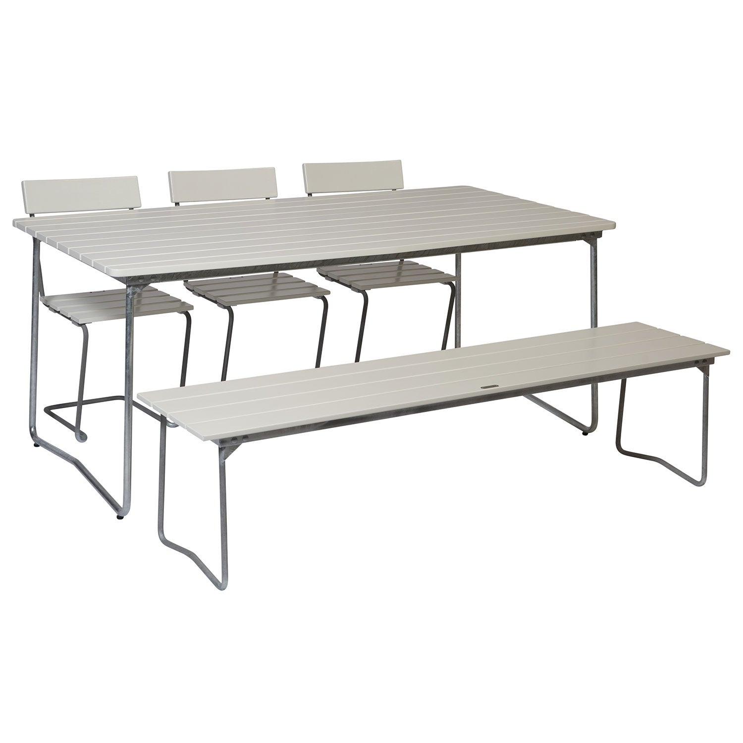 Bænk 9 Hvidlakeret Eg Grythyttan Stålmöbler