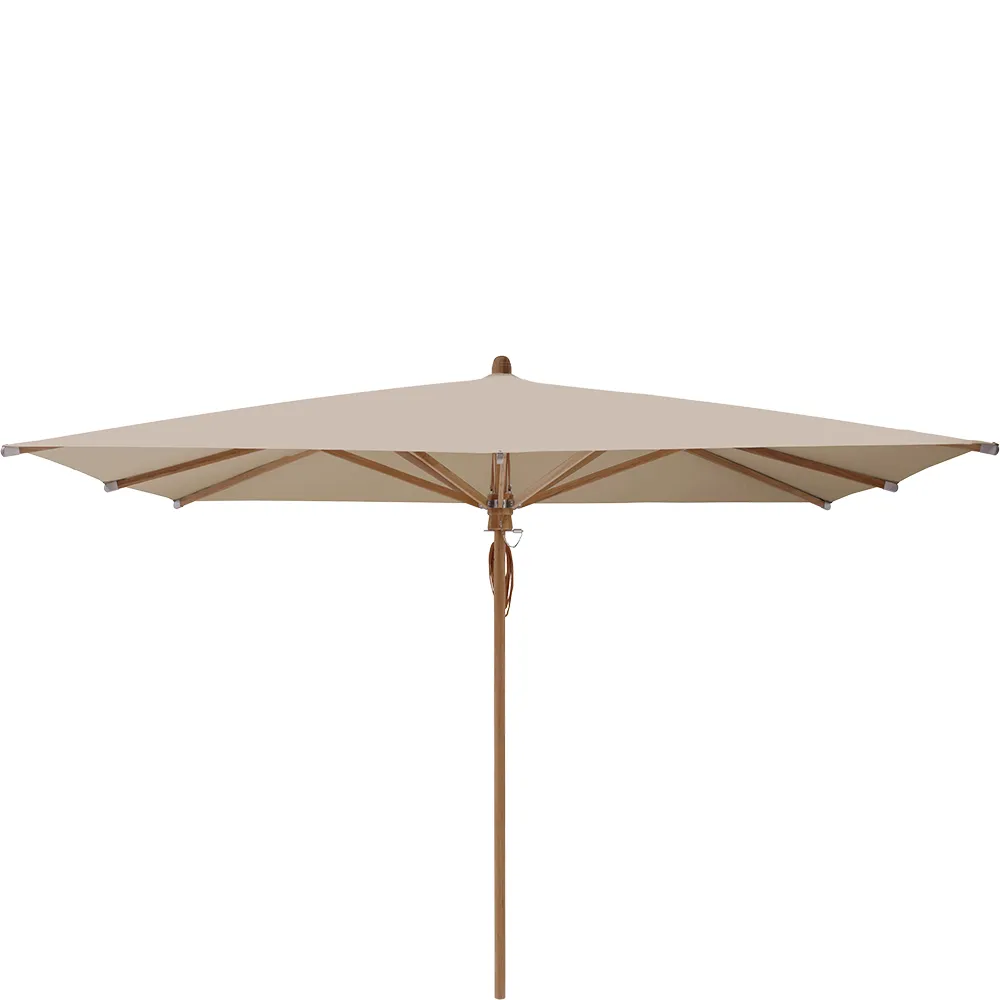 Glatz Teakwood parasoll 330×330 cm Kat.5 803 Linen