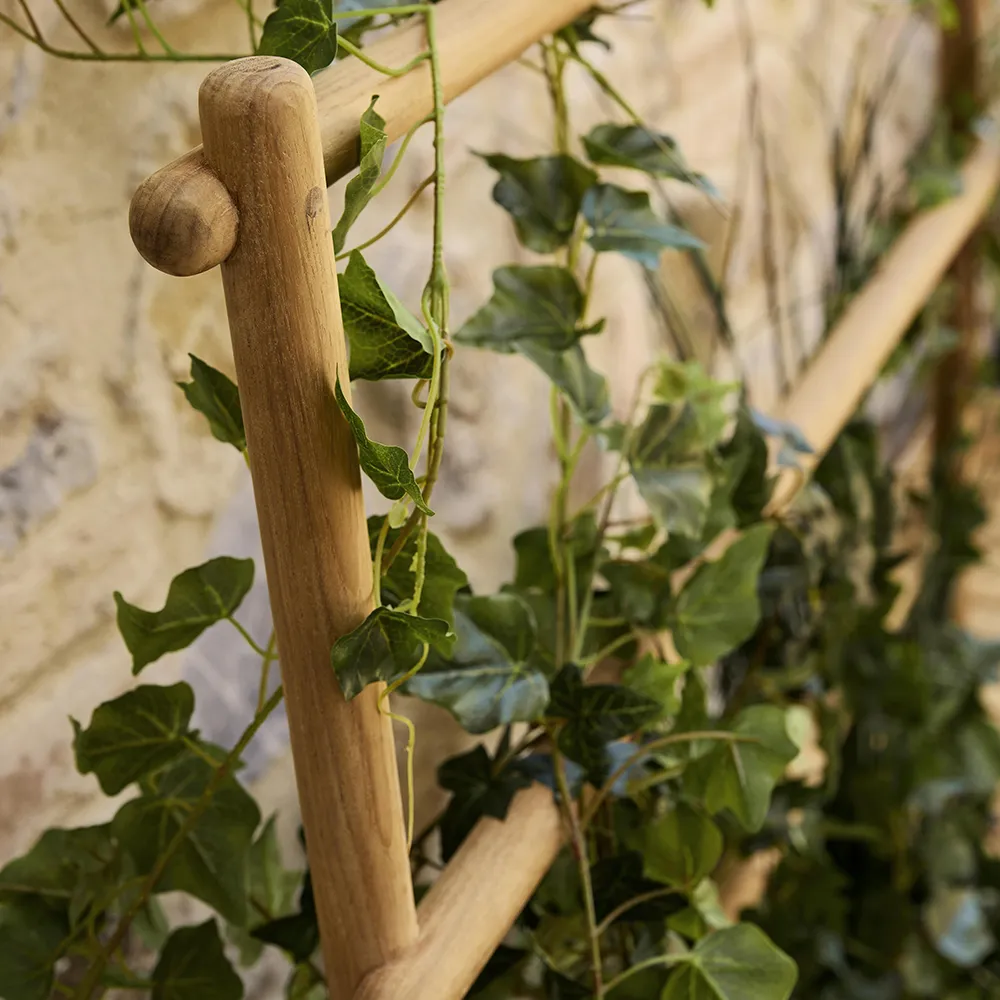 Sticks planter 103x58 cm med stativ Teak/sand