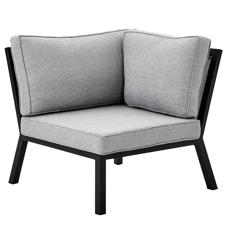 Belfort hjørnestykke inklusive puder Sort / Pearly grey