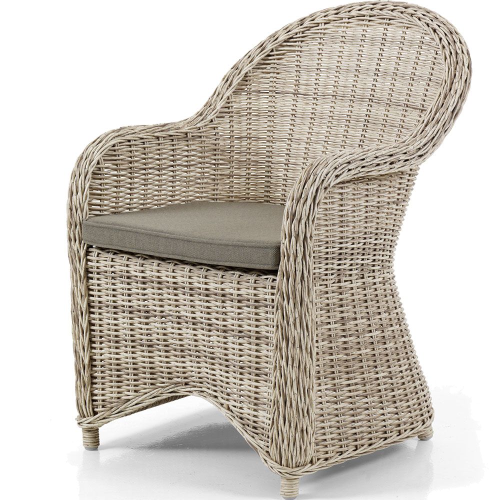 Paulina Lænestol Beige Polyrattan Brafab