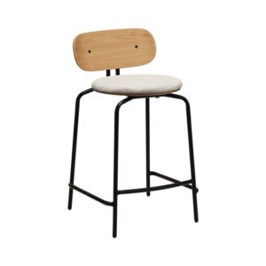Curious Lav Barstol Eg/Sort Teddy White