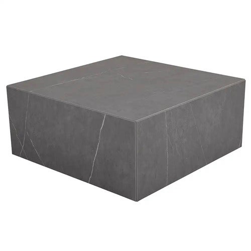 Zten Sofabord 80x80 Gråt Marmorlook Brafab