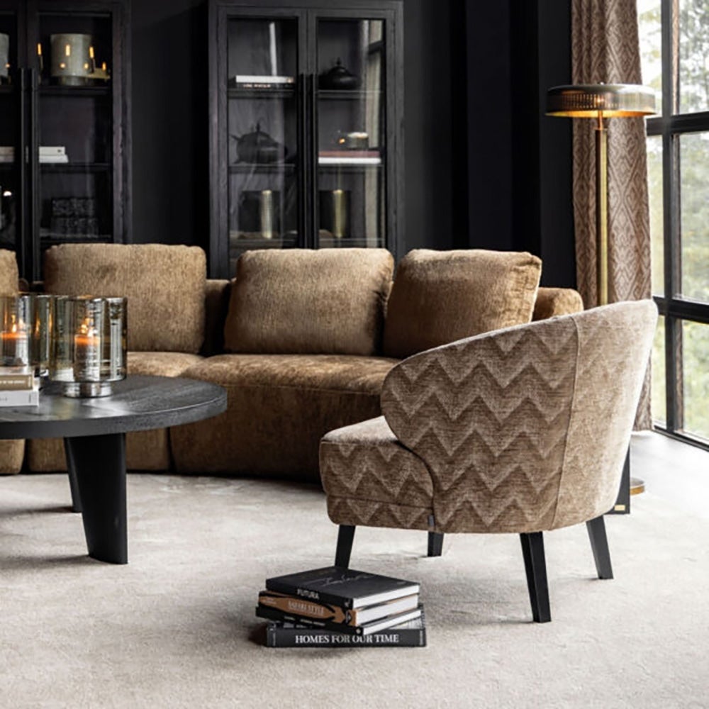 Barrington stoflænestol - Aurelia W lysebrun