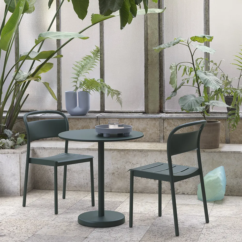 Linear Steel Spisebordsstol Pale Blue 