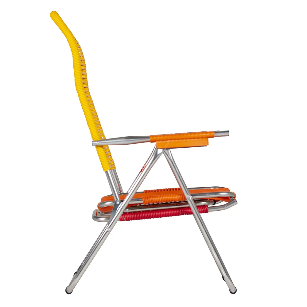 Spaghetti solstol pop yellow/orange/red/orange aluminium