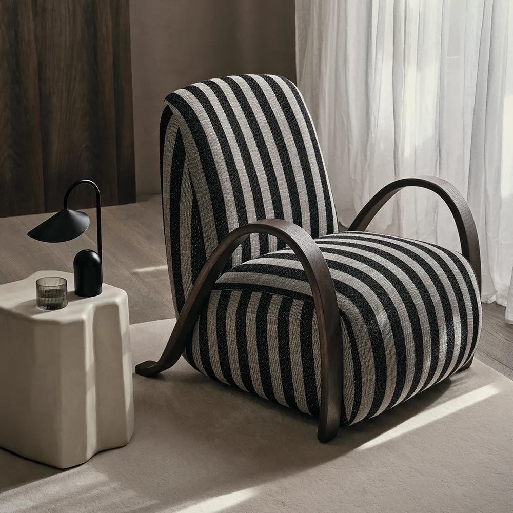 Buur Lænestol Louisiana - Dark Stained/Sand Bl