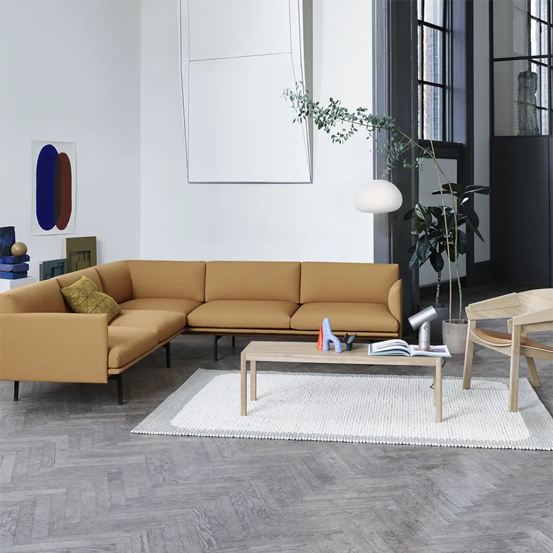 Workshop sofabord 43 x 120 cm - Oak Veneer Oak