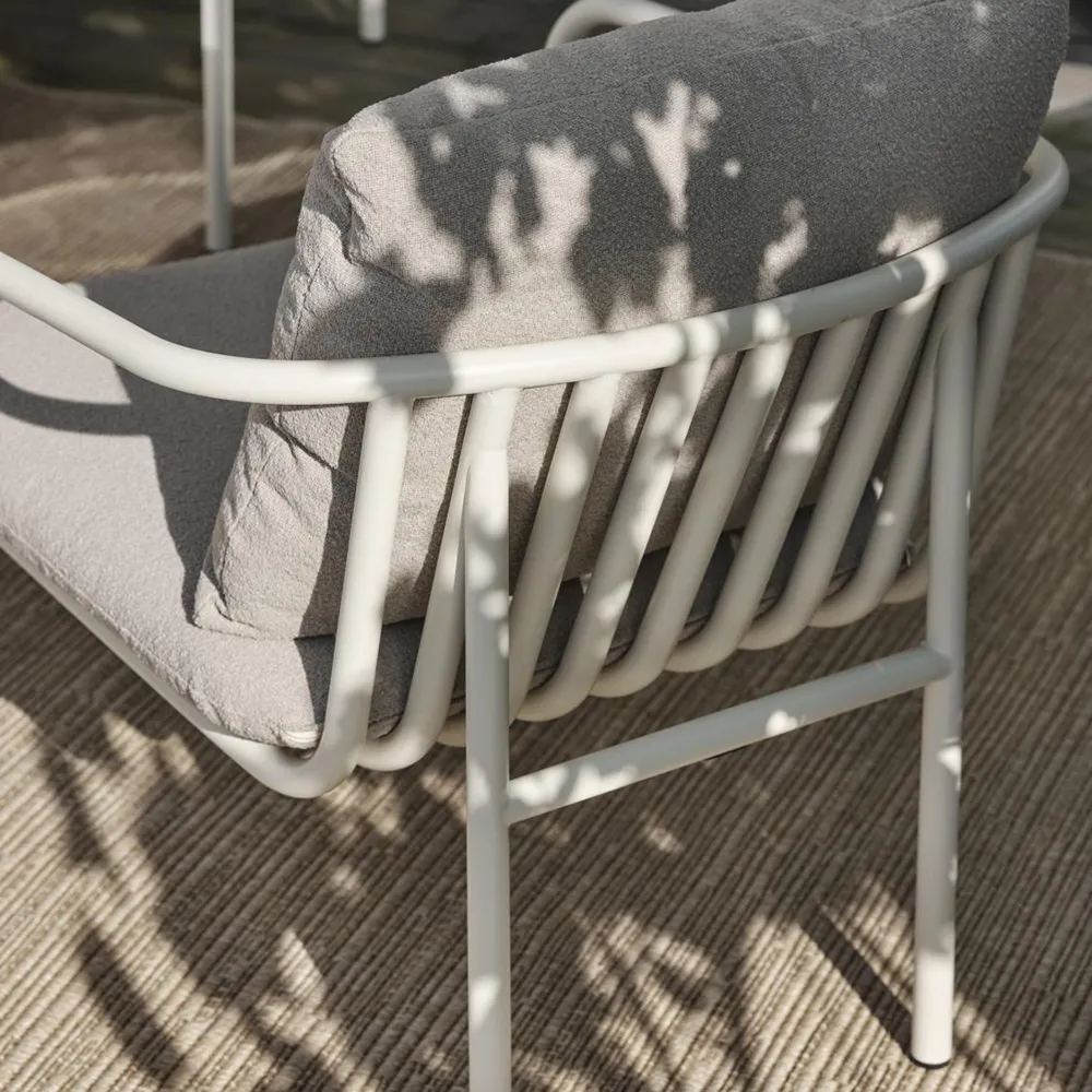 Bendt Lænestol Teddy Beige/Pearl White