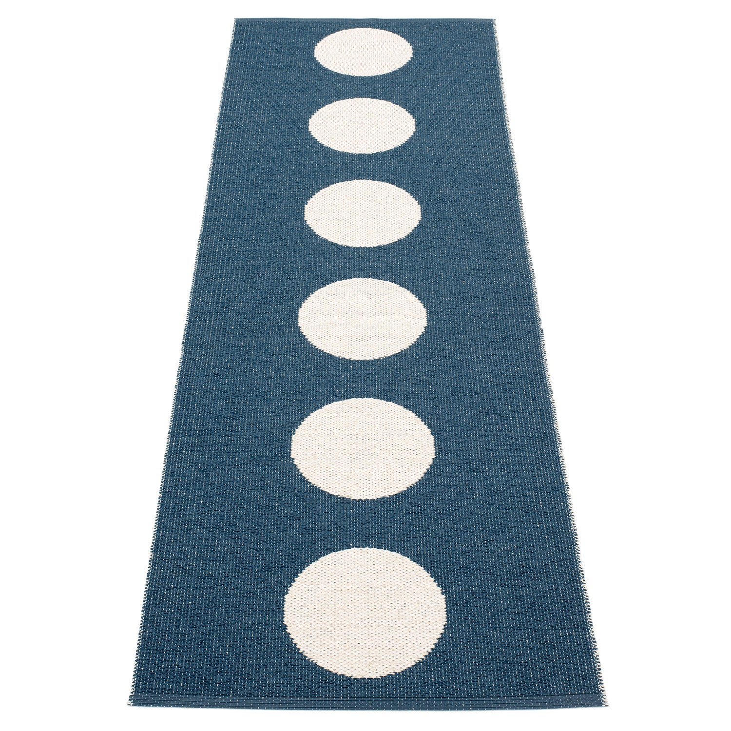 Pappelina, Vera tæppe 70x225 cm ocean blue / vanilla