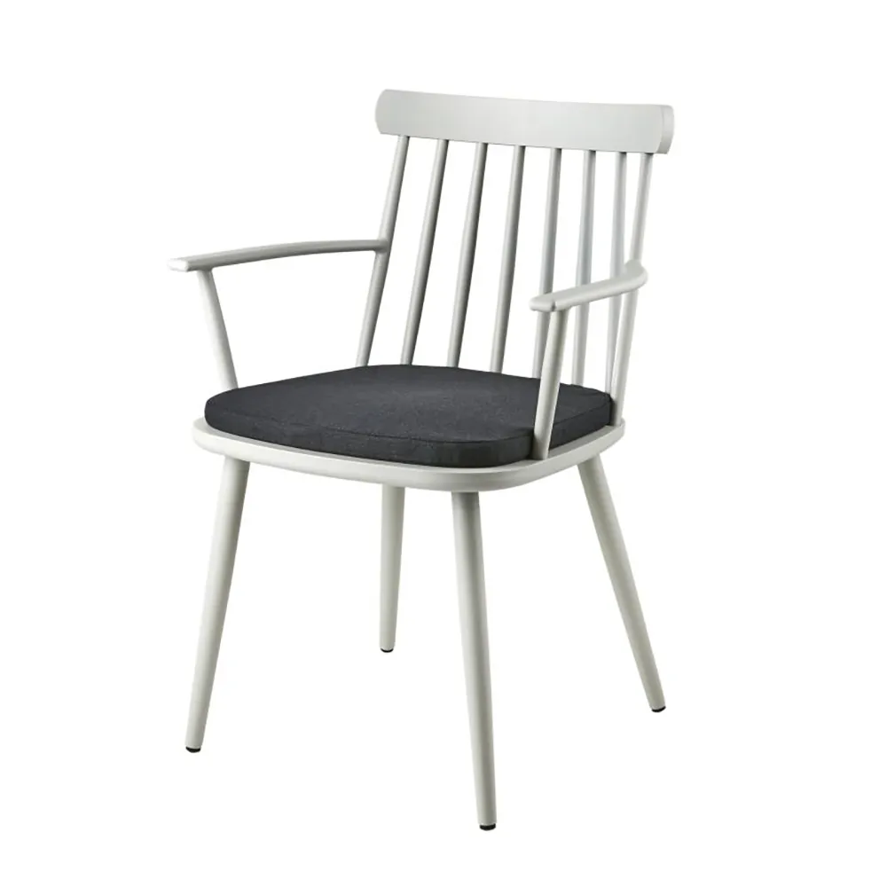 WINSOR Stol med armlæn - Lysegrå/Ravn