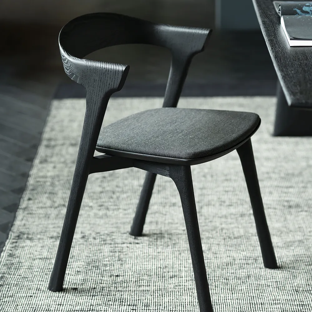 Bok Spisebordsstol sort eg/soft black fabric