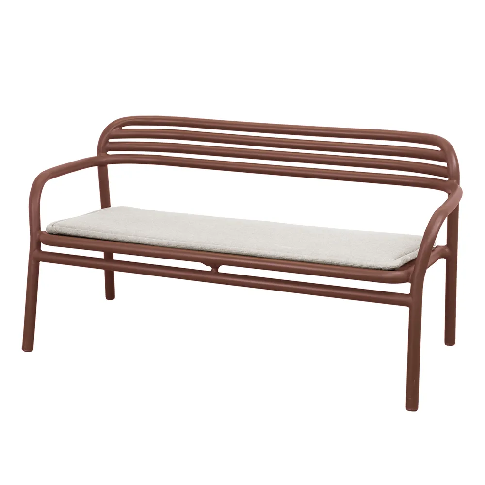 Bliss sofa, stabelbar Desert red, aluminium