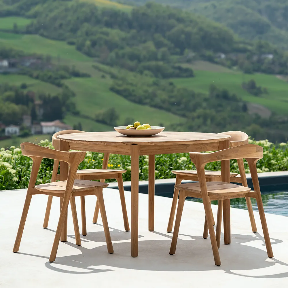 Bok Spisebord Ø125 cm Teak