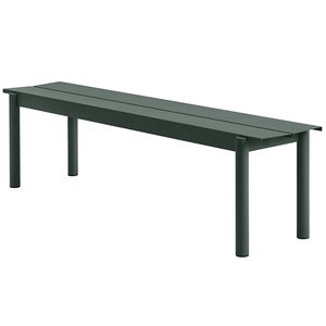 Linear Steel Bænk 170x34 cm Dark Green 