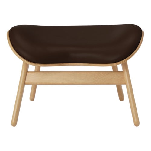 A Conversation Piece Ottoman Fodskammel Oak/Umage Leather Brown