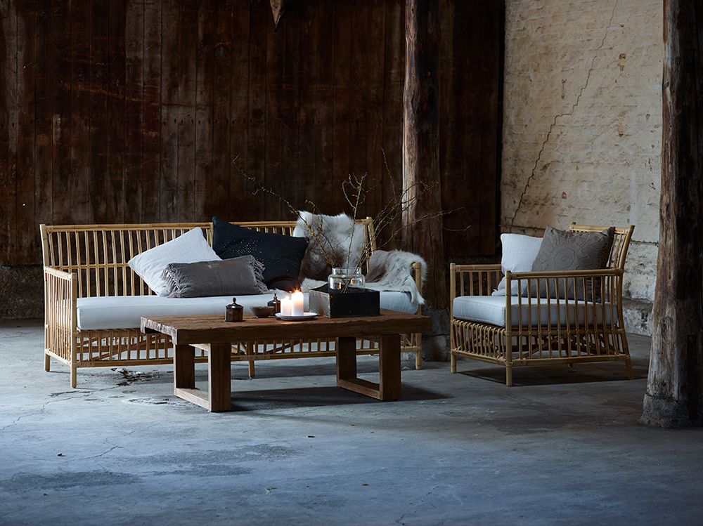 Caroline sofa i rattan Nature