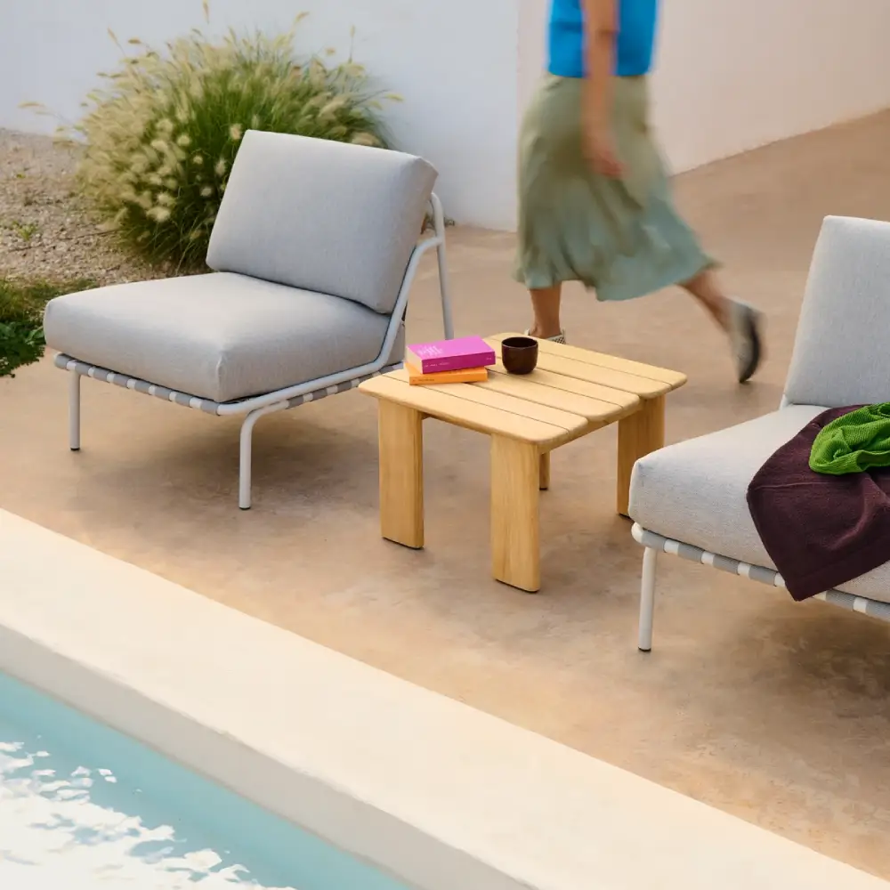 Sofabord Teak 55x55 Assemble