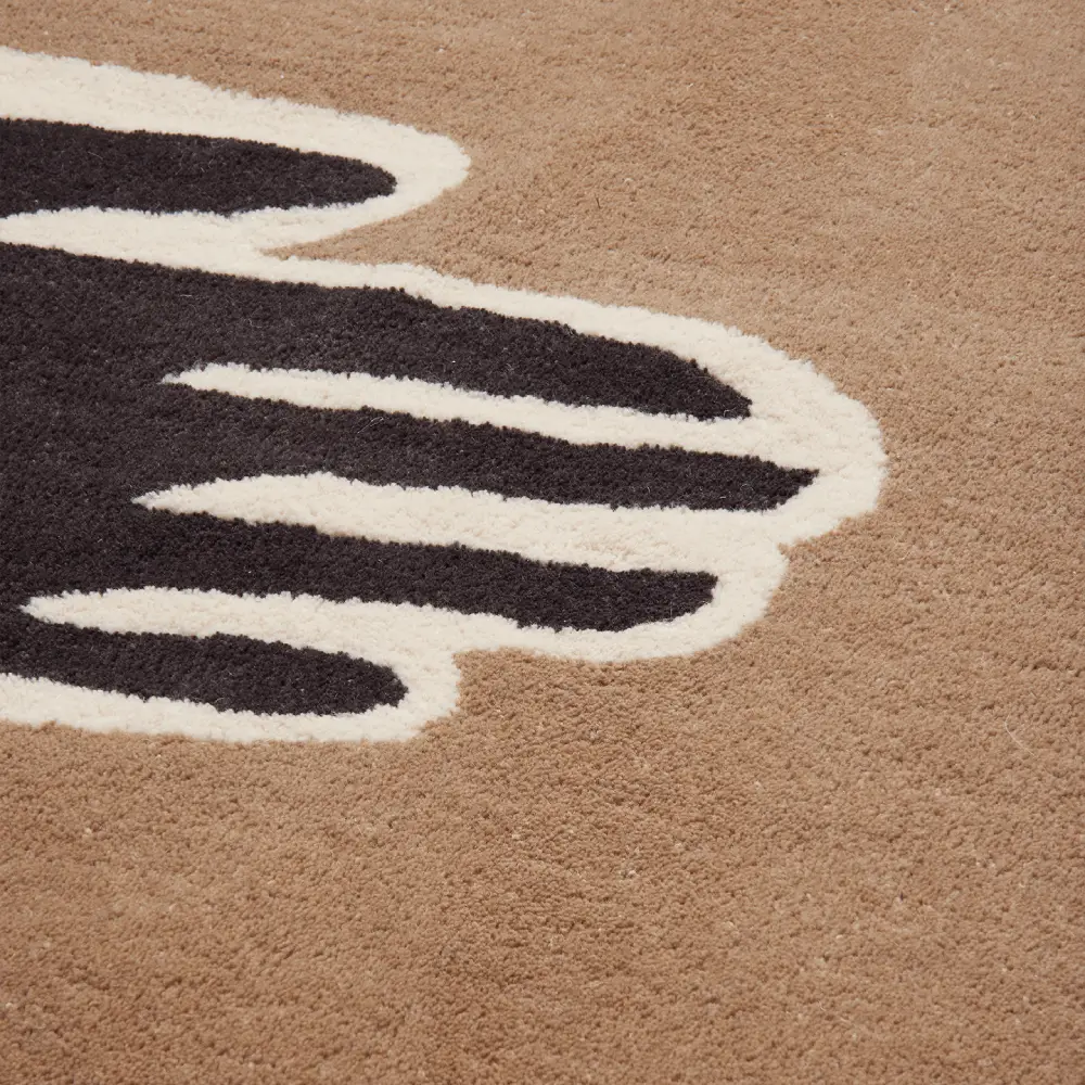 Pose Tuftet Tæppe 140x200 cm - Mørk Kaffe/Offwhite