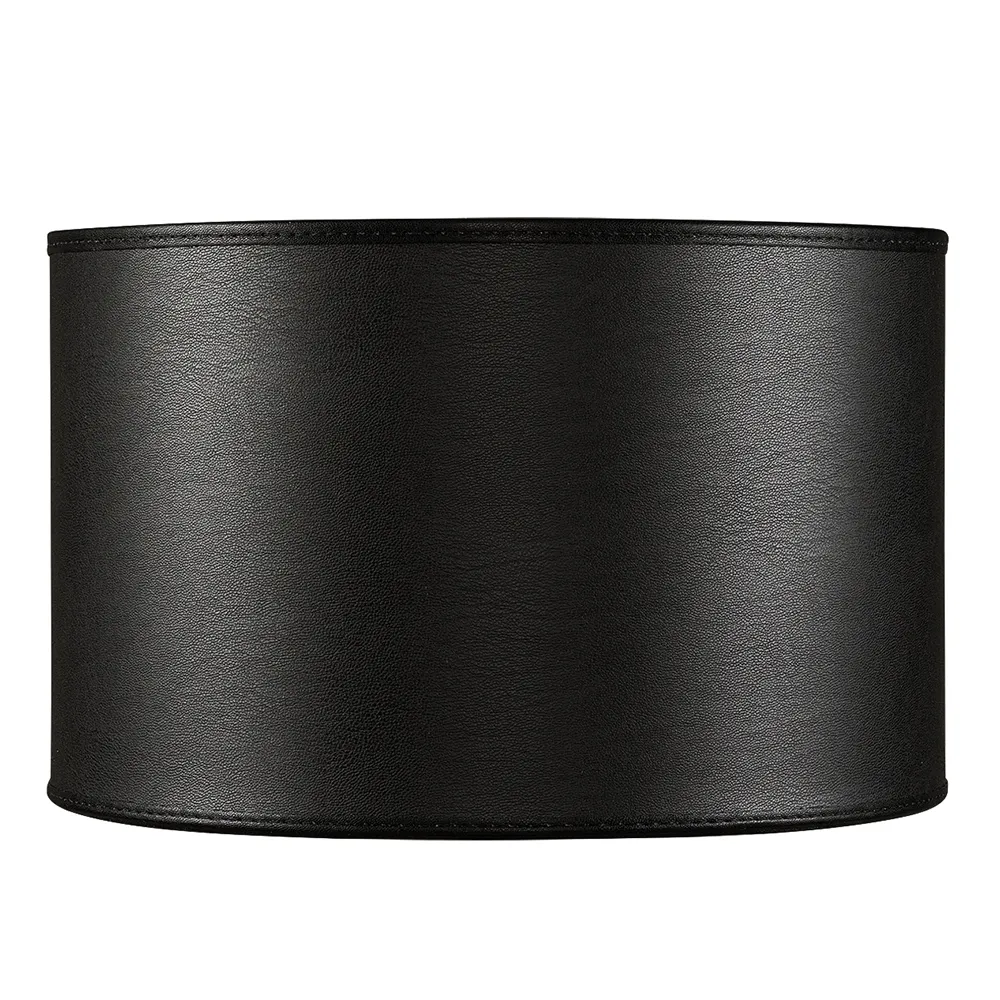 Artwood, Lampeskærm Cylinder Small Leather Black Artwood
