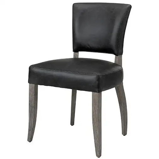 Spisebordsstol Maggie Black Leather Artwood