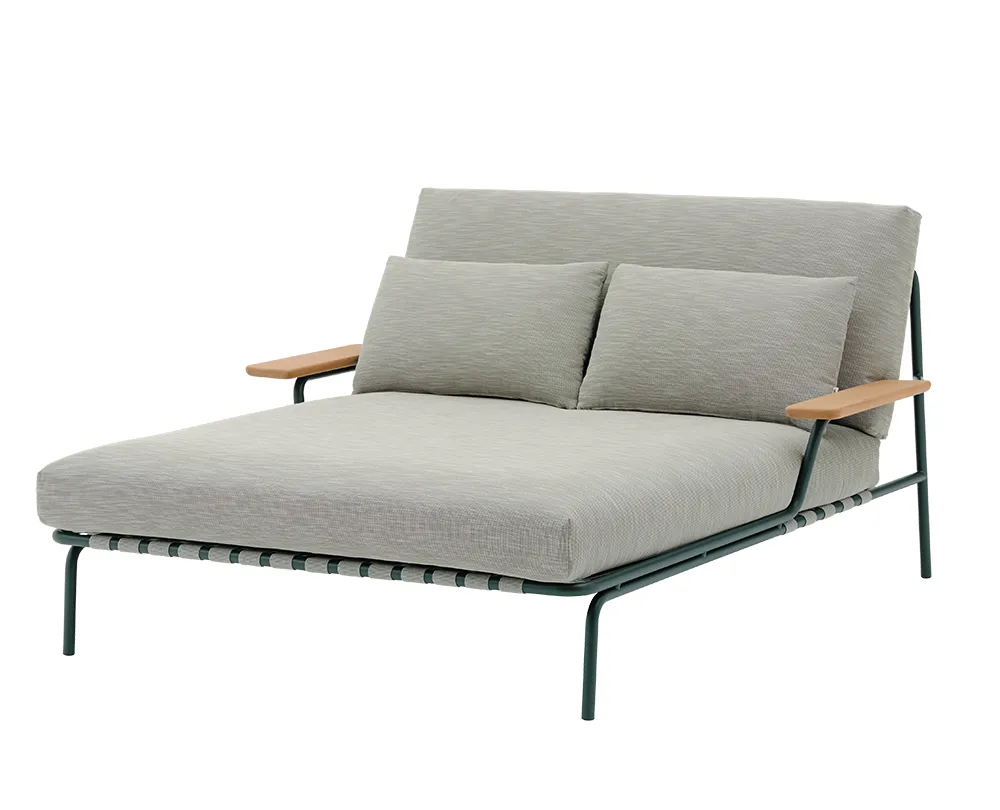 Loungebed Settle med armlæn Dark Green