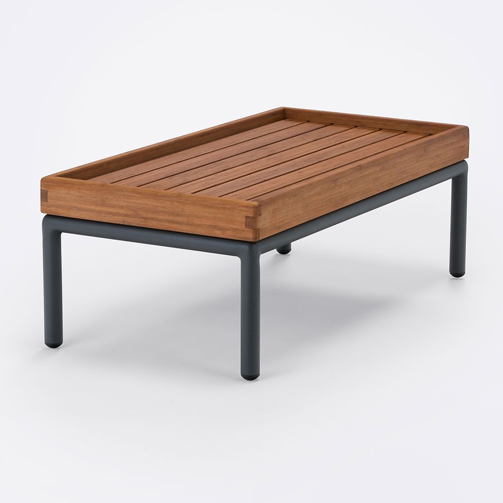 Level sofabord 41x81 cm grå aluminium