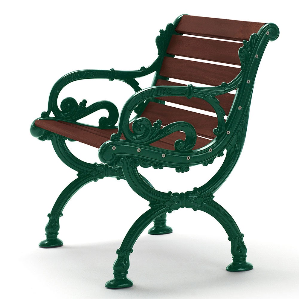 Byarums Bruk, Byarum lænestol / stativ: grøn / træ: brunbejdset fyr