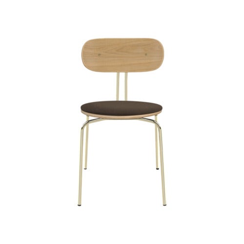 Curious Spisestol Eg/Messing Mocca