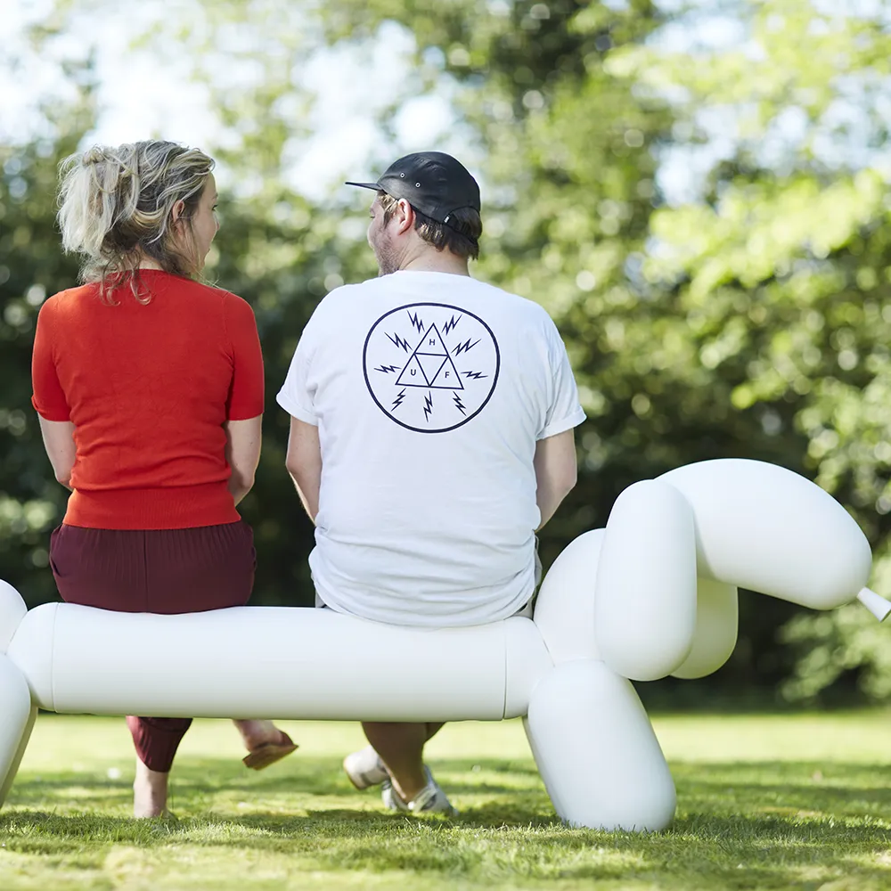 Attackle! recycled Havebænk white