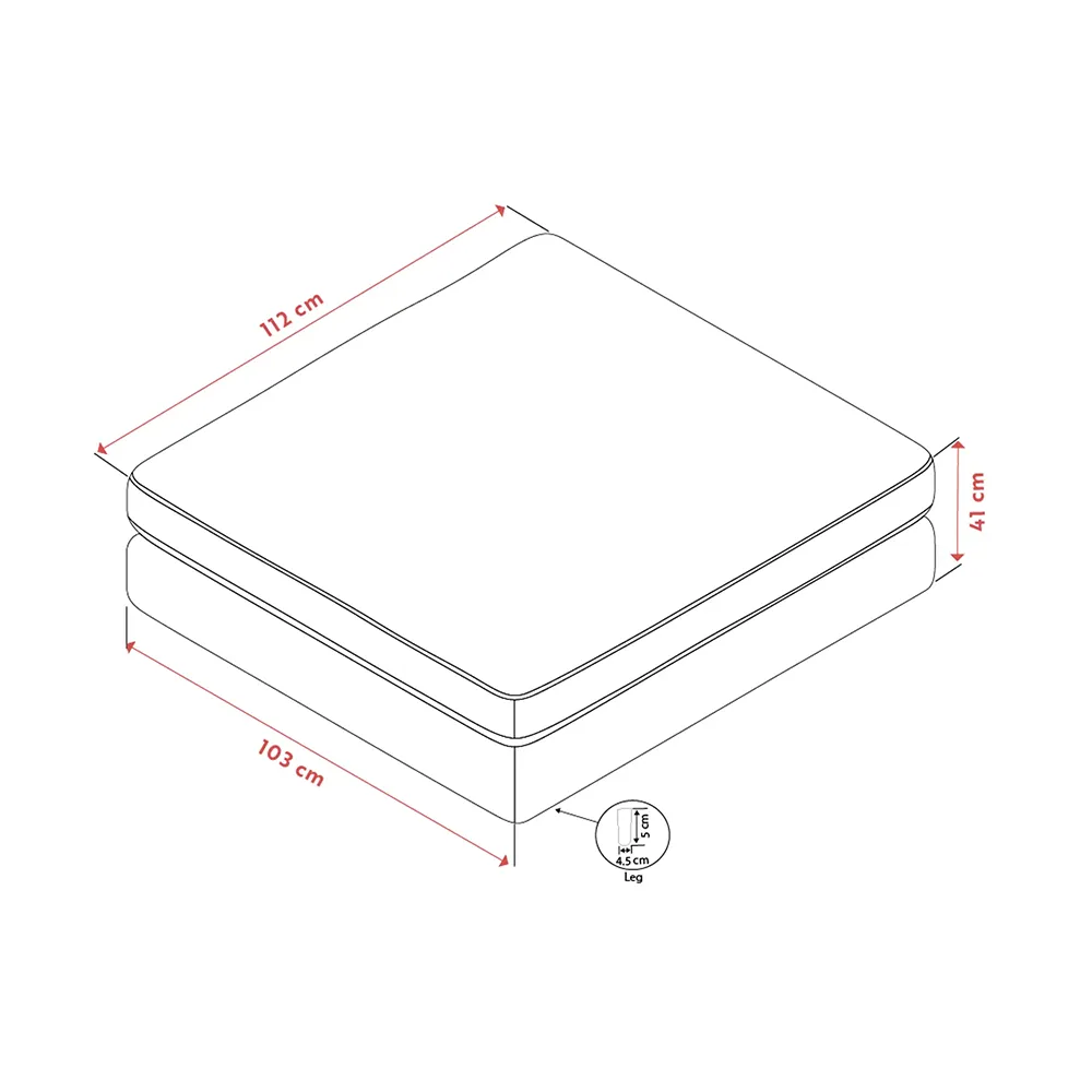 Duncan fodskammel stof Robin lysegrå